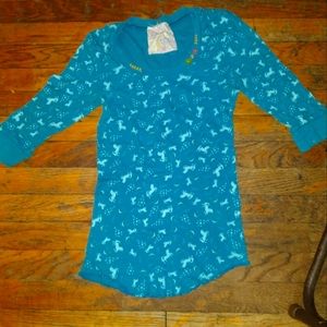 Scrapbook blue unicorn t-shirt